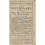 Dictionarium Rusticum & Urbanicum:  or, a Dictionary of all Sorts of Country  Dictionarium Rusticum