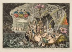 Gillray (James) - Charon's-Boat, _ or _ the Ghost's of "all the Talents" taking their last voyage,