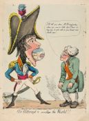 Woodward (George Moutard) - An Attempt to swallow the World!! a large-headed Napoleon stands with