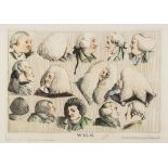 Darly (Matthew) - Wigs; Hats, 2 sheets each of numerous heads sporting different fashions,   hand-