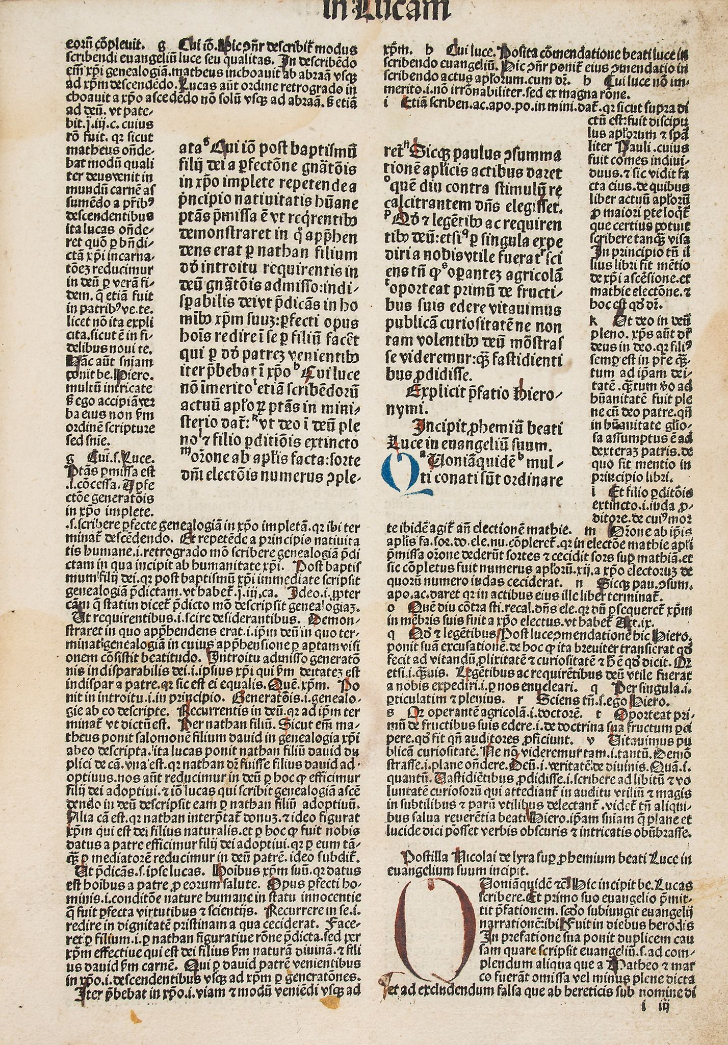 Bible, - Latin . [Biblia Latina, cum postiliis Nicolai de Lyra], part IV only  Latin  .   [Biblia