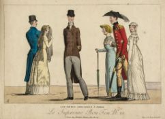 Godefroy (Adrien Pierre François) and others. - A bound group of caricatures of English fashion in