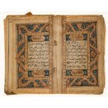 [Qur'an],  556ff Arabic manuscript in black naskh, 17 lines, ruled in blue, red and gold, 6f with