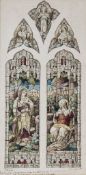 Heaton (Clement),  Butler (James), Bayne (Robert) - 2 original designs for stained glass windows,