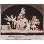 Gillray (James) - A Vestal of -93, trying on the Cestus of Venus, (Lady Cecilia Johnston),   etching