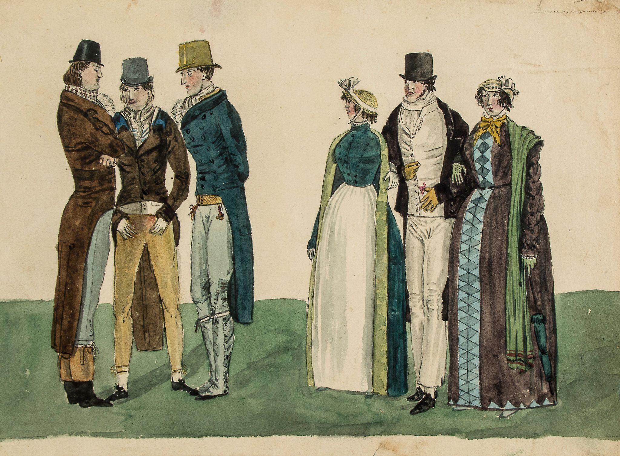 Godefroy (Adrien Pierre François) and others. - A bound group of caricatures of English fashion in - Image 2 of 3