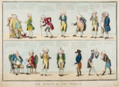 Cruikshank (Isaac) - The Effects of a New Peerage, 14 grotesque characters arranged in 2 rows, after