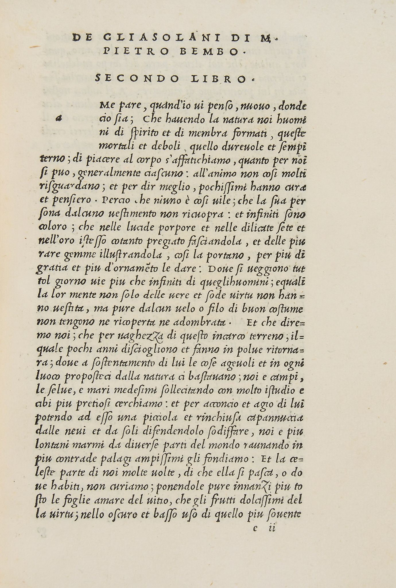 Bembo (Pietro) - De Gliasolani,  first edition ,  second issue (without the dedication to Lucretia