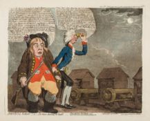 Gillray (James) - John Bull bother'd _ or _ The geese alarming the Capitol, a terrified Pitt