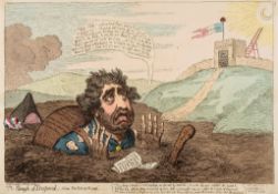 Gillray (James) - The Slough of Despond, a satire on the moment of isolation for Fox and a few