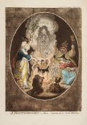 Gillray (James) - A Phantasmagoria, _Scene _ Conjuring-up and Armed-Skeleton, a satire of the
