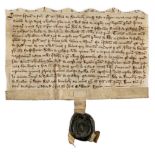 Medieval Lancashire.- - Bolton by Bowland, Ribble Valley. Charter of John de Bolton to...  Bolton by