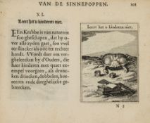 Visscher (Roemer) - Sinnepoppen,  first edition ,  title with woodcut vignette depicting 2 jugs