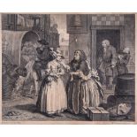 Hogarth (William) - A Harlots Progress, Plates 1-6,  6 etchings with engraving by and after Hogarth,