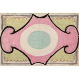 Bell (Vanessa) - Gouache and watercolour design for a carpet  for Lytton Strachey's play The Son