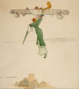 Robinson (William Heath) - 'The Zeppeltoque'  original coloured watercolour over pen, ink and pencil