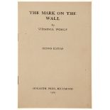 Woolf (Virginia) - The Mark on the Wall,  first seperate edition,  original printed wrappers, a fine