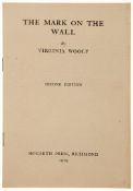 Woolf (Virginia) - The Mark on the Wall,  first seperate edition,  original printed wrappers, a fine