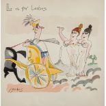 Ffolkes (Michael, 1925-1988) - L is for Lesbos  original pen, ink and watercolour cartoon, approx,