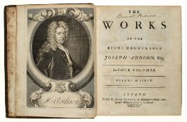 Addison (Joseph) - The Works, edited by Thomas Tickell, 4 vol.,   first collected edition ,