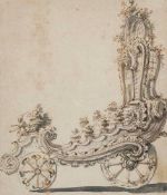 Italian School (18th century) - Design for a ceremonial carriage or "carro" pen and brown ink,