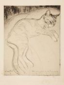 Legrand (Louis Auguste Mathieu, 1863-1951) - Titi, ma petite chatte bien aimée etching and drypoint,