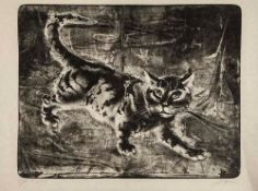 Erni (Hans, 1909-2015) - Chat Marchant lithograph, on handmade wove paper, signed in pencil lower