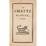 ] La Chatte Blanche, Conte, woodcut title-vignette of cat (Marie Catherine de le Mothe, Comtesse
