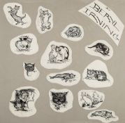Irving (Beryl, 1896-1965) - A group of 13 original illustrations of cats possibly sketches for a