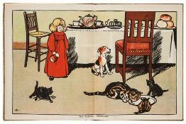 Byron (May) - Ten Little Pussy Cats, 6 colour plates and 4 plain illustrations by Harry Rountree,