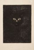 Guerard (Henri-Charles, 1846-1897) - Tête de chat noir etching and drypoint, with heavy plate