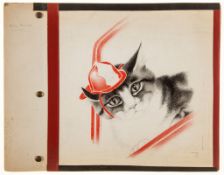 ] The Story of Sam the Firehouse Cat, 14 leaves, artist (Priscilla, illustrator )] The Story of
