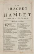 Shakespeare (William) - [25 leaves extracted from folios 2, 3 and 4],  comprising 5ff. from the