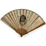 Printed Fan.- - The Art of Fortune Telling by Cards...The New Gypsey Fan,  engraved on paper and