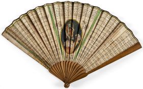 Printed Fan.- - The Art of Fortune Telling by Cards...The New Gypsey Fan,  engraved on paper and