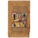 Miniatures.- Ferdowsi (Abdul'Qasim) - single folio from dispersed [Shahnameh ]: Gulnar tries to