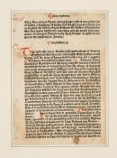 Caxton (William).- Higden (Ranulph) - A Genuine Caxton Leaf from Higden's ''Policronicon''  A