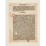 Caxton (William).- Higden (Ranulph) - A Genuine Caxton Leaf from Higden's ''Policronicon''  A