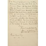 Stanley -  Autograph Letter signed "Henry M Stanley  ( Sir   Henry Morton,  explorer and journalist,