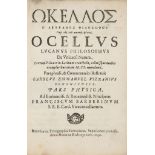 Ocellus Lucanus. - De Universi Natura, edited by Carlo Emmanuele Vizzani, 2 parts in 1,   text in