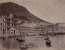 Photographer unknown - Victoria Harbour, Hong Kong; Pedder Street, Hong Kong, ca.1880 Two albumen