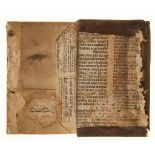 Three small fragments - from a twelfth-century service book, in Latin on parchment  from a twelfth-