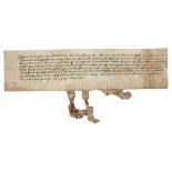 Grant by William Wode, - Thomas Lambard and Robert Parmasey of Ipswich to one Thomas...  Thomas