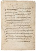 Scribal practise leaf, - in Latin on paper [France, fifteenth century] Single leaf in Latin on paper