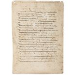 Scribal practise leaf, - in Latin on paper [France, fifteenth century] Single leaf in Latin on paper