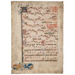 Leaf from an illuminated manuscript hymnal, - in Latin on parchment [Southern Netherlands in Latin