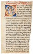 Cutting from a Homiliary - with an excerpt from Paulinus of Milan’s Life of St  with an excerpt from
