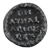 Athalaric, king of the Ostrogoths in Italy, - quarter siliqua, silver coin with Latin inscription [