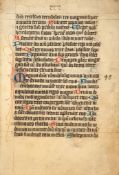 Leaf from a decorated manuscript Psalter, - in Latin on parchment [England, second half of the