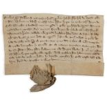 Grant by Isabella, - daughter of William de Kayton, to Hugh de Collum of land in Cowlam  daughter of